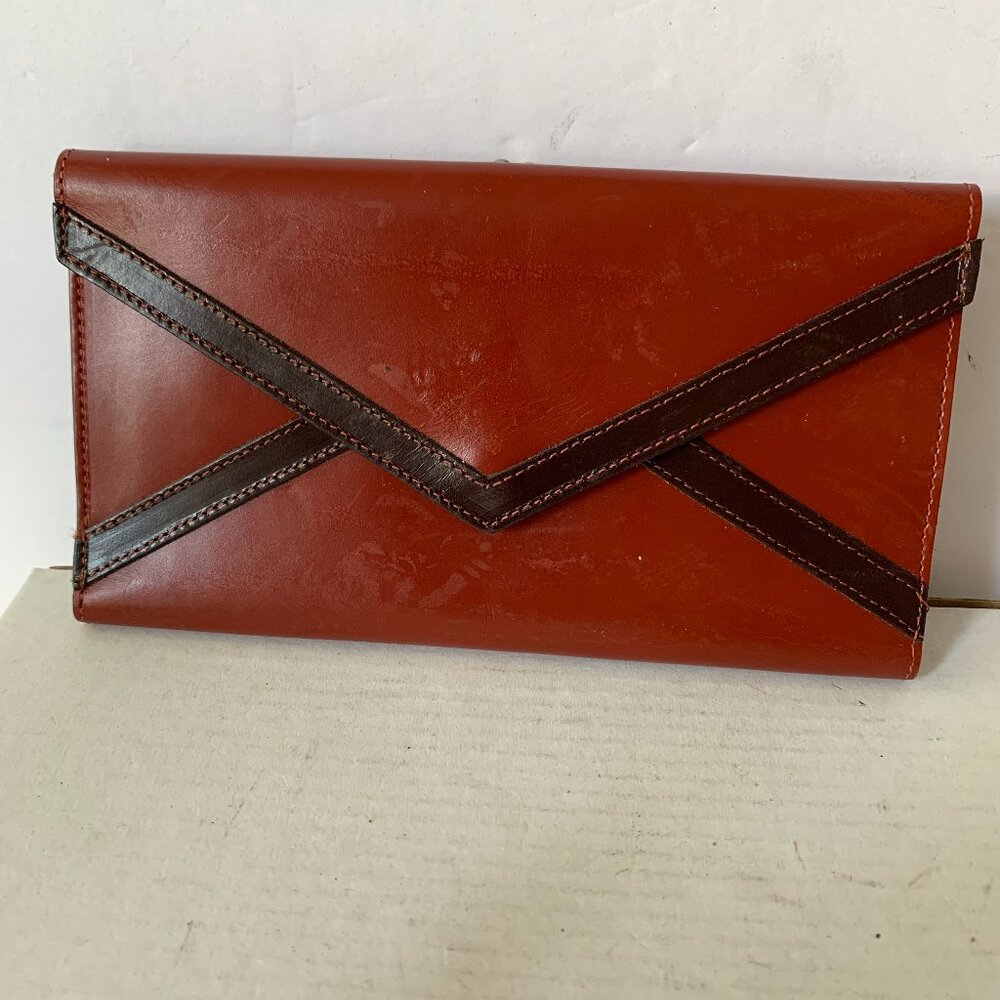 Vintage Baronet Women's GENUINE LEATHER WALLET Brown Two tone